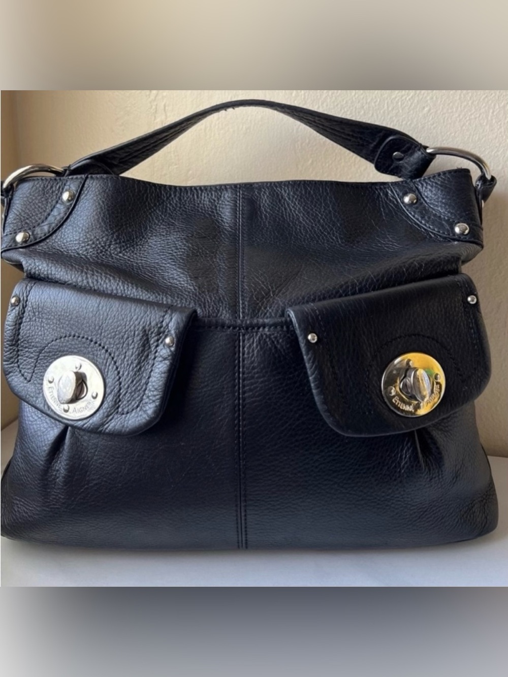 🩷 Vintage Etienne Aigner Black leather bag💚🩷💚